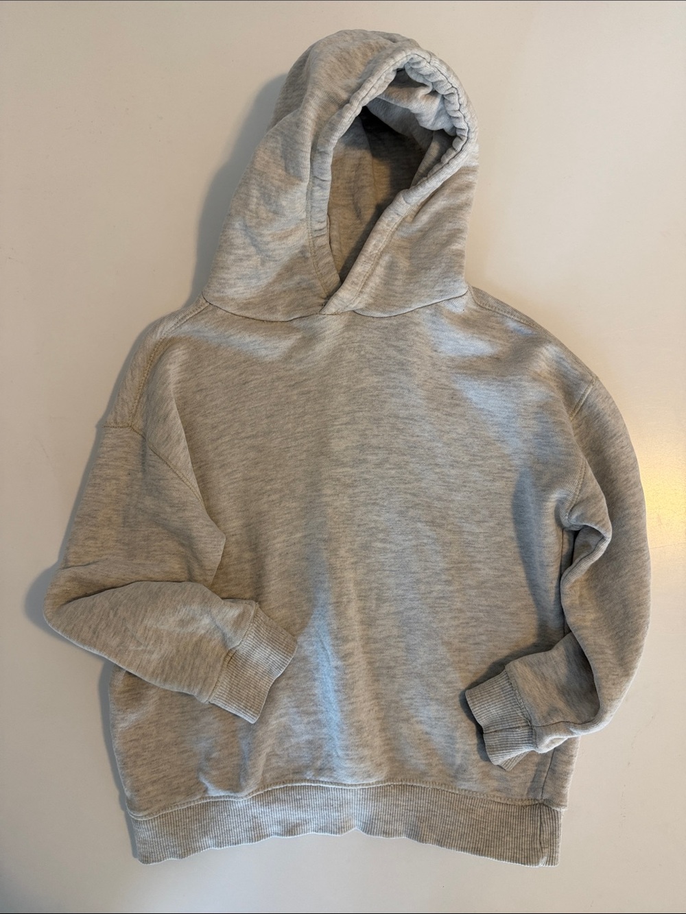 Zara Kids Heather Gray Hooded Sweatshirt - Classic Pullover Hoodie - Size 4-5T